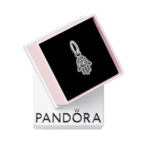 Pandora Protective Hamsa Hand Dangle Charm - Compatible Moments - Gift for Her - Made with Sterling Silver - with Gift Box - Image 1