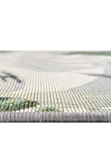 Unique Loom Outdoor Botanical Collection Area Rug - Kula (2' 7" x 10' Runner, Multi/ Gray) thumbnail 5