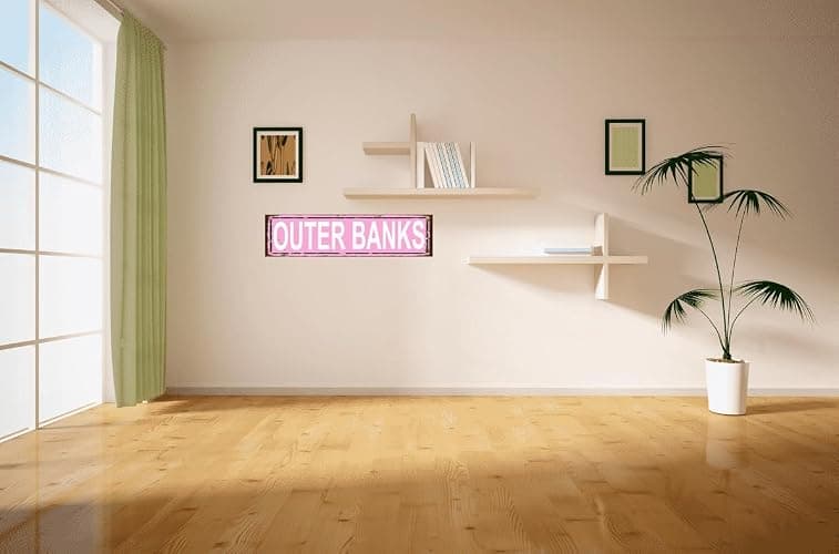Outer Banks Sign Street Sign Retro Metal Sign for Home Bar Coffee Garden Indoor Ourdoor Decor Tin Sign Pink 16 X 4 Inch thumbnail 2