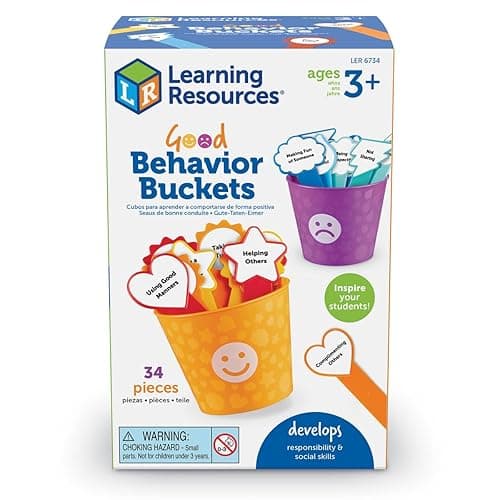 Learning Resources Good Behaviour Buckets, Social Emotional Toy, Preschool Toy, Ages 3+, Multi - Image 1