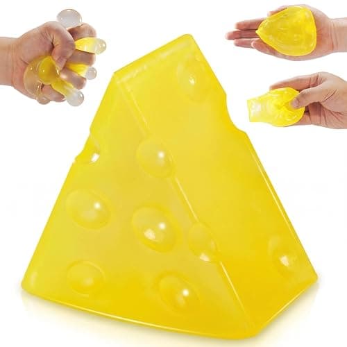 JfFlairup Coconut Oil Squishy, Cheese Squishy, Shapeable Stress Relief Toys | No Rebound, Fidget Squeeze Anxiety Relief, Cute Desk Decor, Party Favors, Birthday & Holiday Gifts, Adult Office Toys - Image 1