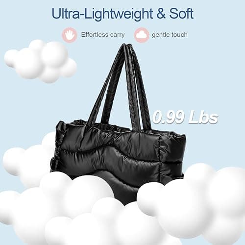 Y.U.M.C. Quilted Puffer Tote Bag for Women- Stylish Multi-Way Carrying Shoulder Bag with Laptop Compartment thumbnail 5