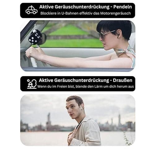 MEIION TouchPods - Kabellose Bluetooth Kopfhörer mit Bildschirm Bluetooth In Ear Kopfhörer mit LED Touchscreen mit Geräuschunterdrückung und Smart Touch thumbnail 5