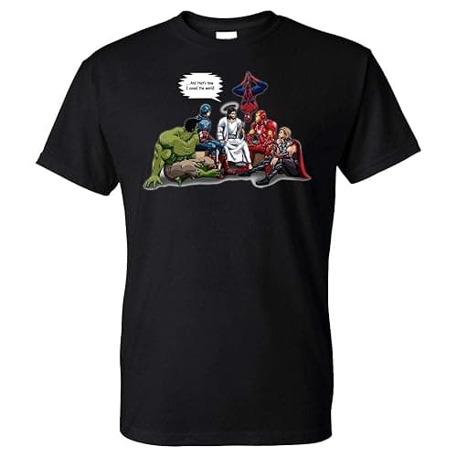Five Up Tees Jesus Superheroes and That's How I Saved The World Men's T-Shirt A - Image 1