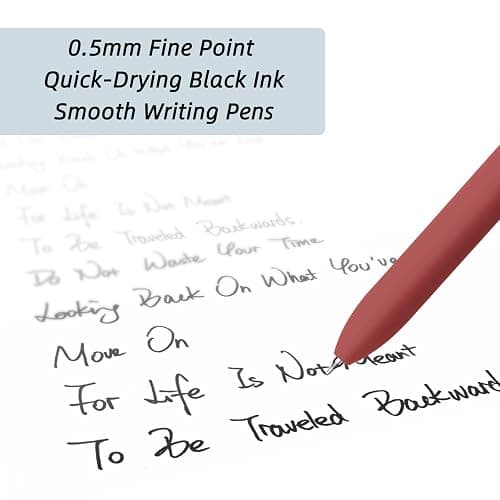 YOXMJDB Gel Pens, 5 Pcs 0.5mm Fine Point Smooth Writing Pens Cute Pens, High-End Series Black Ink Pens for Journaling Note Taking, School Office Supplies for Women Men (5 Pcs Vintage) thumbnail 4