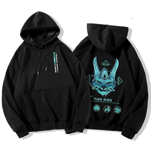 Dalicoter Genshin Impact Hoodie Xiao Hoodies 3D Hooded Pullover Sweatshirt Cosplay Costume for Adult/Youth - Small - Xiao-3 - Image 1