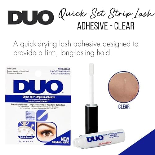 DUO Quick-Set Strip Lash Adhesive – Clear, Waterproof, Long-Lasting Lash Glue, Fast-Drying for False Lashes, 0.18 oz, 1-Pack thumbnail 3