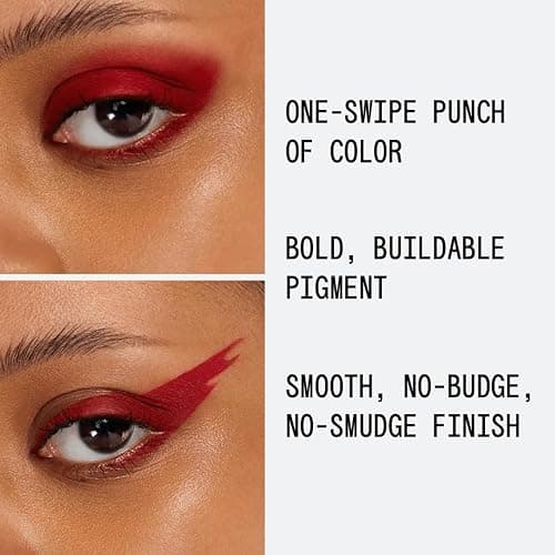 about-face Matte Fluid Eye Paint Scream of Consciousness – High-Pigment Liquid Eyeshadow, Long-Lasting, No-Budge Matte Finish, Vegan & Cruelty-Free (Primary Red) thumbnail 3
