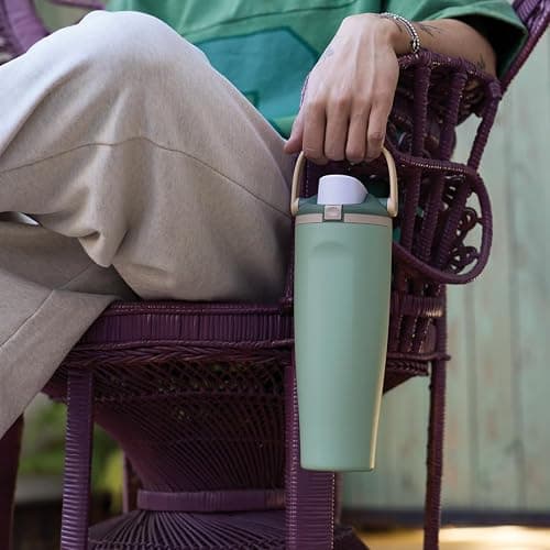 Owala FreeSip Sway - Stainless Steel - 30-oz. - Green (Eucalyptus) thumbnail 2