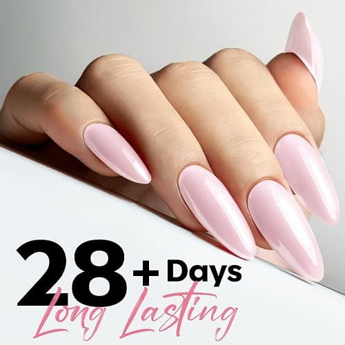 modelones Gel Nail Polish Baby Pink Polish Light Soft Pastel Soap Nail Polish Soak Off Nail Art Gel Manicure Salon DIY Home Gift for Women 15 ML thumbnail 3