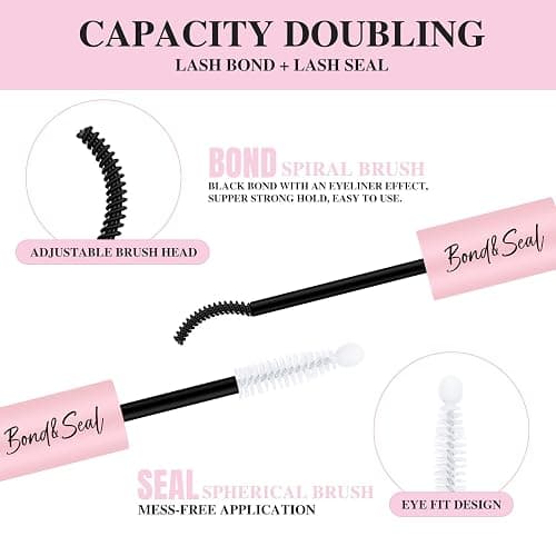 Mayhug Lash Cluster Glue Bond and Seal Kit with Lash Glue Remover and Tweezers Long-Lasting, Waterproof For DIY Eyelash Extension At Home Use Beginners Friendly Kit 4-in-1 thumbnail 7