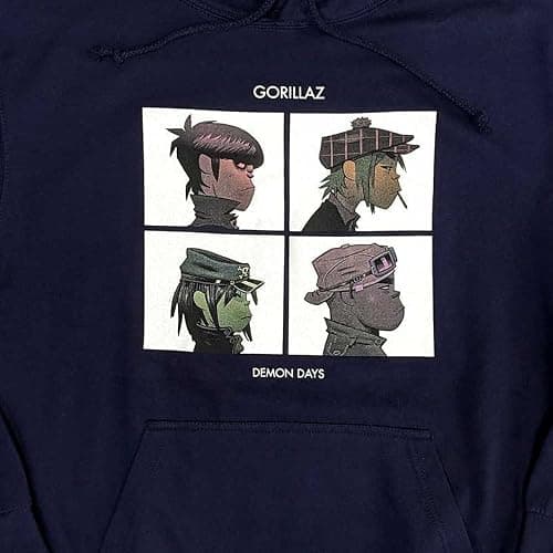 Gorillaz - Unisex Demon Days Pullover Hoodie, Color Navy Blue, Size: Large, Navy Blue, Large thumbnail 2