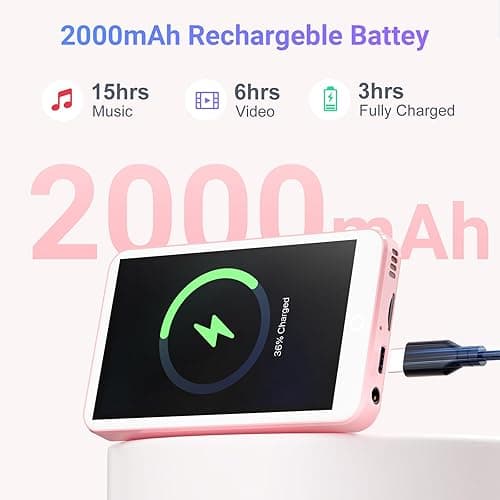 80GB MP3 Player with Bluetooth and WiFi, Oilsky 4.0" IPS Touch Screen MP3 Player with Speaker, Music Player with Spotify, Audible, Amazon Music, Pandora, MP4 Android Music Player Up to 512GB (Pink) thumbnail 7