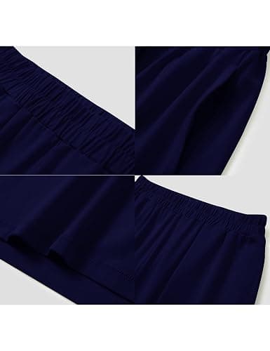 GYS Women's Bamboo Viscose Cooling Pajama Shorts | Moisture wicking, Breathable, Tagless, Super soft, Soft stretch, Elastic Waist, 2 pockets, for hot flashes & summer sleep thumbnail 5