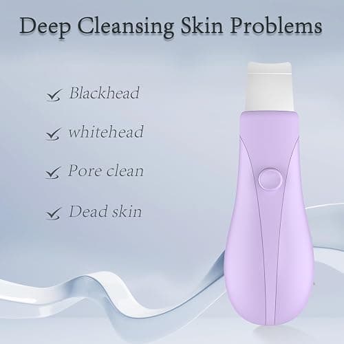 Skin Scrubber Face Spatula Skin Spatula Pore Cleaner Blackhead Remover Tools for Facial Deep Cleansing Skin Care Tool for Men and Women (Purple) thumbnail 4