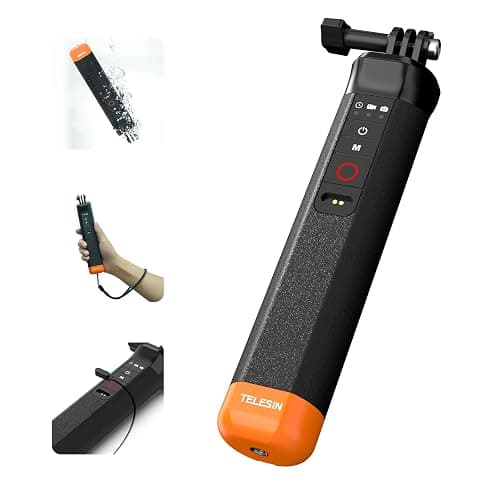 TELESIN Floating Selfie Stick Hand Grip Waterproof Handle with Bluetooth Remote for GoPro Hero 13 12 11 10 9 8 Handle Mount Accessories for Action Camera - Image 1