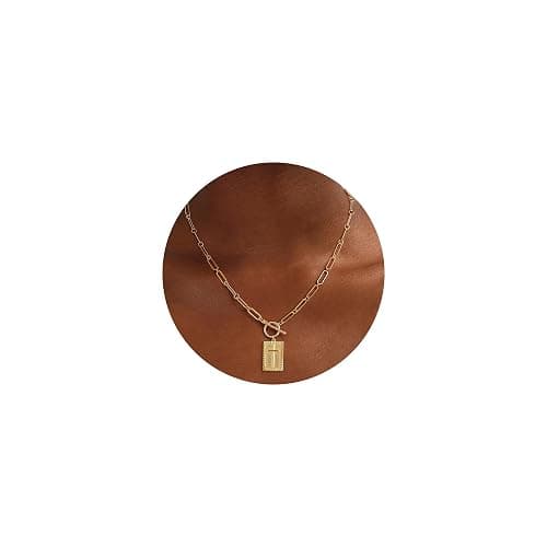 Moodear Cross Necklace for Women Trendy Chunky 14K Gold Plated/Silver Plated Cross Pendant Necklace Toggle Clasp Paperclip Chain Dainty Charm Necklace Fashion Religious Simple Jewelry Christian Gifts for Women Faith - Image 1