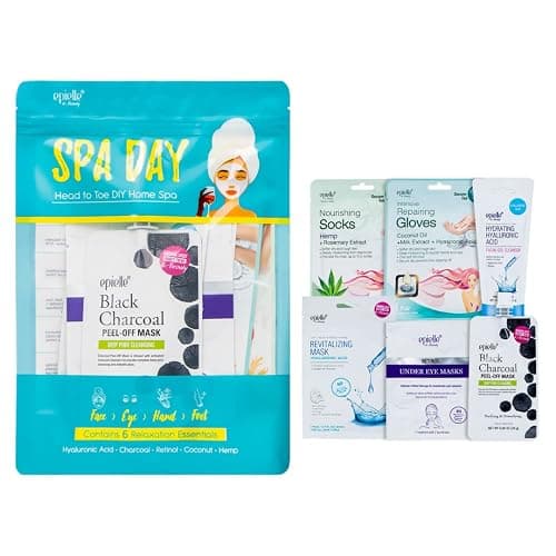 Epielle Spa Day Kit, 6 Relaxation Essentials, Hydrating & Detoxifying for Radiant Skin, At-Home Spa Kit, Self Care Gifts for Women, Korean Skin Care Set, Stocking Stuffers, Thanksgiving Essentials - Image 1