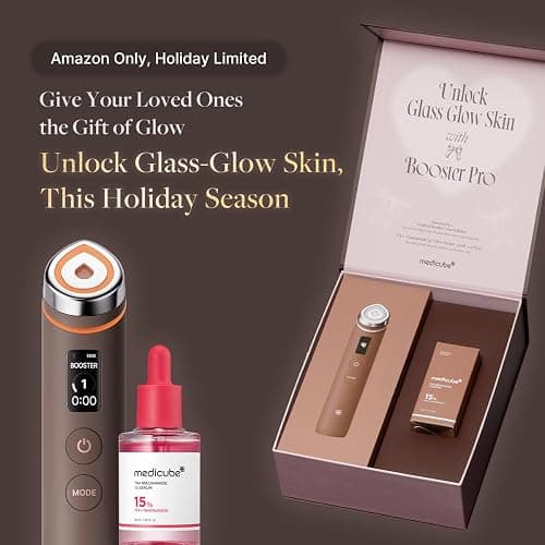 medicube Booster Pro Holiday Gift Set, Amazon Exclusive | Limited Mocha Booster Pro + TXA Niacinamide Serum | Gift for Women & Men | Perfect for Holiday Gifting & Self Care | Korean Skin Care Kit thumbnail 7