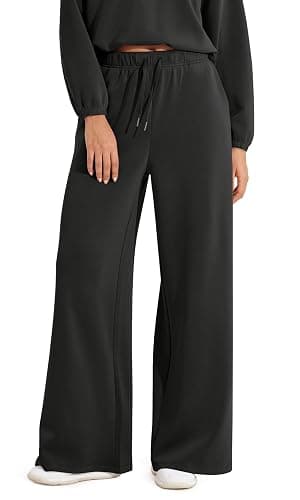 ODODOS Women's Modal Soft Extra Wide Leg Pants with Pockets Drawstring High Waist Pull-On Casual Pants - Image 1