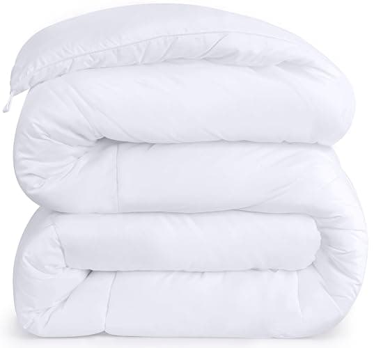 Utopia Bedding Comforters Queen Size, All Season Duvet Insert, Down Alternative Box Stitched Bed Comforter with Corner Tabs, Machine Washable (White) thumbnail 8
