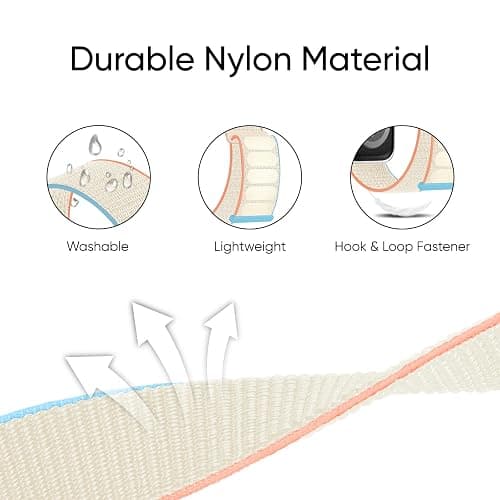 6 Pack Sport Nylon Loop Band Compatible with Apple Watch Band 38mm 40mm 41mm 42mm 44mm 45mm 46mm 49mm for Women Men, Adjustable Breathable Braided Straps for iWatch Series 11/10/9/8/7/6/5/4/3/SE/Ultra thumbnail 2