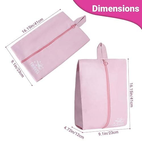 ourkiss Smell-Proof Cleat Bags for Sports - Durable Soccer Cleat Bag & Track Spike Bag | Water-Resistant Shoe Bags for Travel, Gym, Golf & Storage Esse Pink thumbnail 2