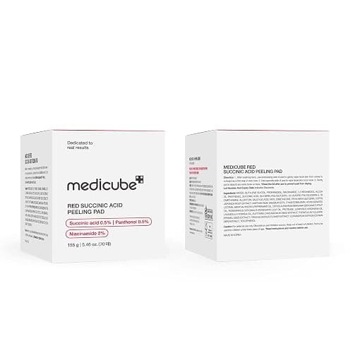 Medicube Red Succinic Acid Panthenol Facial Peeling Pads - Exfoliating Toner Pads for Breakout-Prone Skin with Niacinamide, AHA, BHA, and Soothing Panthenol - Non-Comedogenic thumbnail 8