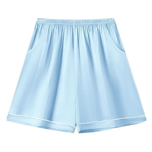 light blue silk pajamas thumbnail 6