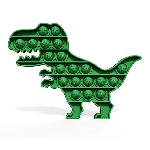 Pop Fidget Toys for Kids, Fidget Poppers Toys Sensory Squeeze Bubble Popping Toys for Toddlers, Silicone Animal Dinosaur Pop Anxiety and Stress Relief It for Boy Girls (Green Dinosaur) - Green Dinosaur - Image 1