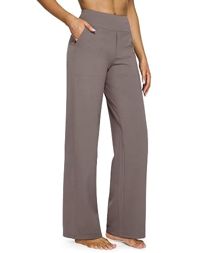 G4Free Yoga Pants Women Wide Leg Pants with Pockets High Waist Stretch Dress Casual Sweatpants Petite/Regular/Tall - Image 1