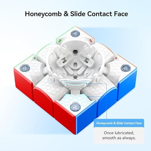 GAN 356 ME, Speed Cube 3x3 Magnetic Puzzle Toy with 48 Magnets GES Pro+ Customized 12 Tension Settings, Ideal for Children Kids Adults, GAN 356 M Upgraded Version, Frosted Version thumbnail 4