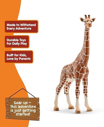 SCHLEICH Wild Life - Realistic 7" Giraffe Animal Toy - Durable Giraffe Figurine for Educational Screen-Free Play - African Safari Wildlife Rescue Animal Figure - Boys and Girls 3+ | 14750 thumbnail 5