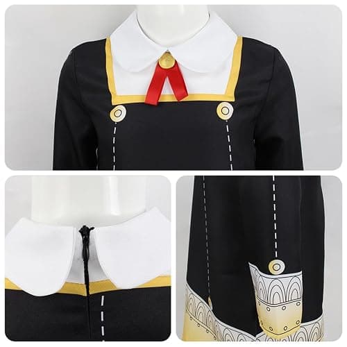 AKTOTO Thorn Princess Yor Forger Cosplay Gothic Dress Anya Forger Cosplay Anime Halloween Full Dress with Wig thumbnail 5