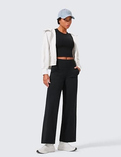 CRZ YOGA Butterlift Wide Leg Pants Pockets 29"/31"/33" - High Waisted Yoga Lounge Buttery Soft Comfy Casual Womens thumbnail 4