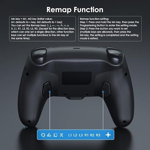 Manette sans Fil pour PS5, Controller pour PS5, avec Joystick Hall, Prise Audio, Vibration, Pavé Tactile, Six Axes, Manette pour PS5/Slim/Pro/PC thumbnail 8