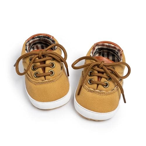 Morbido Infant Baby Boys Girls Canvas Sneaker Toddler Slip On Anti Skid Newborn First Walkers Candy Shoes for 0-18 Months - Image 1