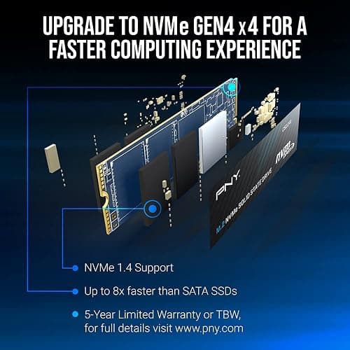 PNY CS2241 1TB PCIe Gen4 SSD M.2 2280 Upgrade Kit - Up to 5,100MB/s Read - PC/Laptop Upgrade for Gaming, Photo/Video Rendering, and Workstations - Internal Solid State Drive - M280CS2241-1TBKIT-RB thumbnail 5