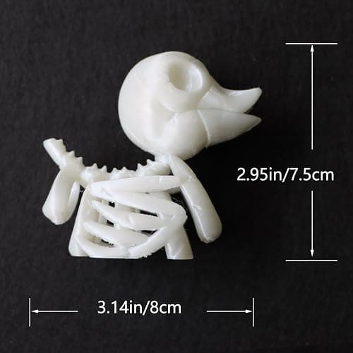 TEYOUYI Halloween Skeleton Duck Decor - Spooky Fluorescent Bones for Halloween Duck Skeleton, Indoor Outdoor Prop thumbnail 2
