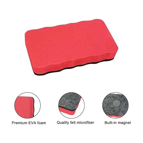 Magnetic Dry Erase Erasers, 8 Pack Whiteboard Erasers, Dry Erase Board Eraser, White Board Eraser Cleaner, 8 Colors, Office Classroom Home Supplies thumbnail 4