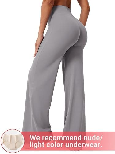 YEOREO Ease Workout Leggings Womens Straight Leggings Eddiy Gym Yoga Pants | 29"/31.5"/33"/35",No Front Seam,High Waist,Buttery,Booty Lifting,Wide Leg thumbnail 5