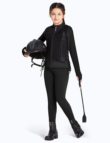 FitsT4 Sports Girls Fleece Long Sleeve Shirts Thumbhole Horse Riding Shirt Kids Equestrain Half Zip Thermal Jacket thumbnail 6