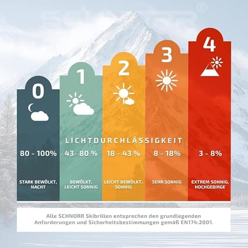 SCHNORR Skibrille mit magnetischer Glaswechselfunktion Full REVO, Anti-Fog, UV400 Skibrille Männer, Ski Brille Frauen, Snowboardbrille, schlechtes Wetter, Schibrille, Skiing Goggles thumbnail 6