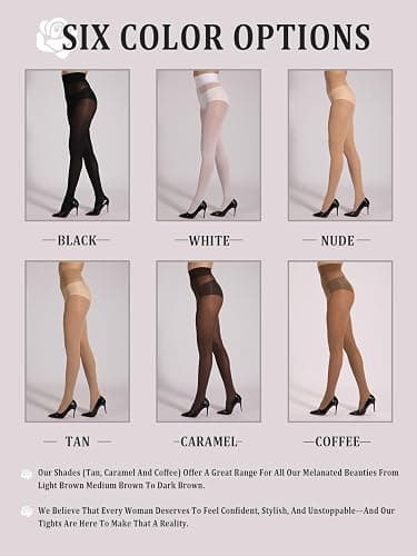 ARMOROSE Indestructible Tights for Women, Rip Resistant Durability T-Crotch Pantyhose Semi Sheer High Waist Stockings thumbnail 8