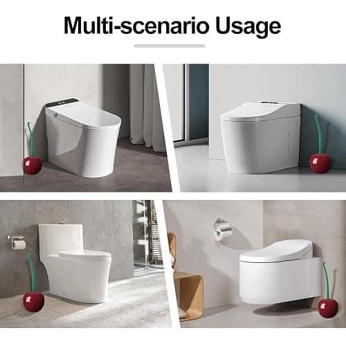 Cherry Toilet Brush, Cute Toilet Bowl Cleaners Brush and Holder Set, Unique Fruit Bathroom Decor Supplies and Fun Bathroom Accessories. thumbnail 5