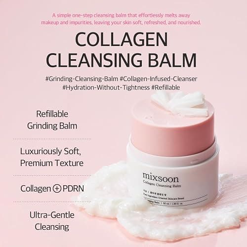 mixsoon Collagen Cleansing Balm - Soft Melting Lightweight Grinding Balm, Hydrating Makeup Remover 50ml / 1.69 fl.oz. Korean Glass Skin Care thumbnail 2