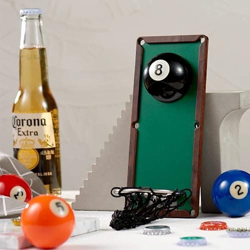 Arola Magnetic Billiard Ball Bottle Opener, Removable Metal Wall Mounted Opener with Cap Catcher Collector, Birthday Gift for Billiards Enthusiast, Beer Lovers and Men, as Kitchen Yard Bar Decoration thumbnail 8