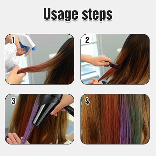 12 Colors Festive Fun Hair Chalk Combs, 2026 New Temporary Glitter Hair Colors Hair Chalk Combs, Washable DIY Hair Color Dye for Birthday Christmas Party Gifts for Teenage Girls Kids (6 Colors) thumbnail 6