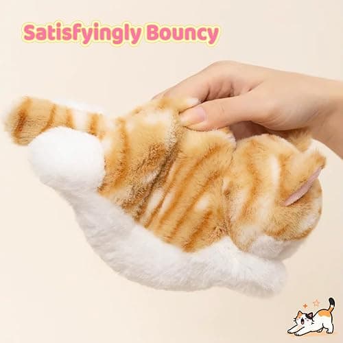 PEACH CAT Striped Cat Stuffed Animal Cute Kitten Plushies Small Plush Toys Gifts for Kids Brown thumbnail 7