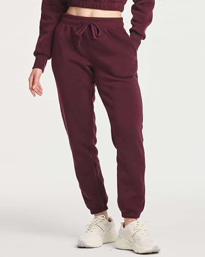 Real Essentials 3 Pack: Women's Fleece Jogger Sweatpants (Available in Plus Size) thumbnail 2